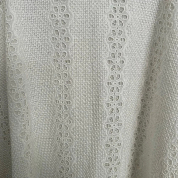 Eyelet Boho Adjustable White Lace Romantic Mini Sundress Coastal Cowgirl Size S - Picture 7 of 14